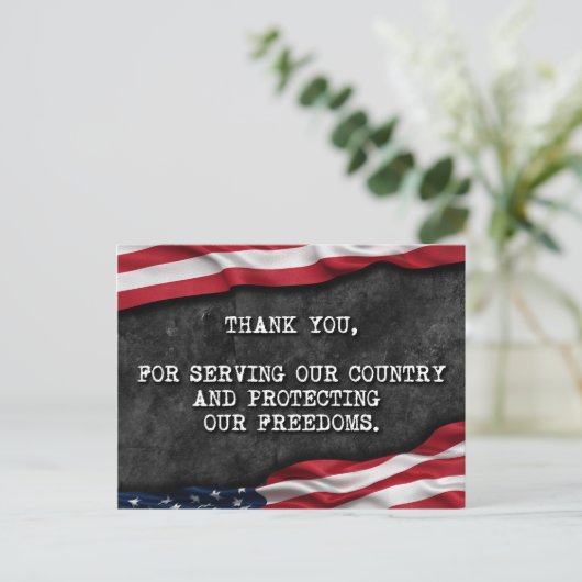 Danke Veteranen. Postkarte (Stehend Vorderseite)