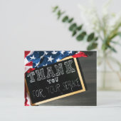 Danke Veteranen Postkarte (Stehend Vorderseite)