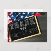 Danke Veteranen Postkarte (Vorne/Hinten)