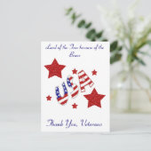 Danke Veteranen Postkarte (Stehend Vorderseite)