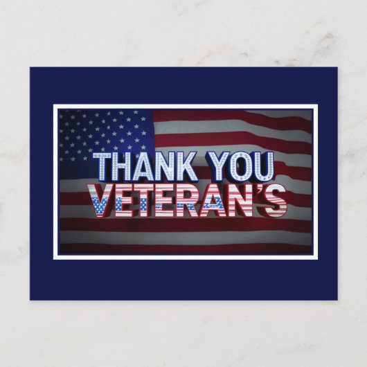 Danke Veteranen Postkarte (Vorderseite)