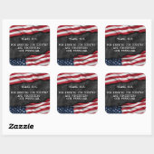 Danke Veteranen. Quadratischer Aufkleber (Blatt)