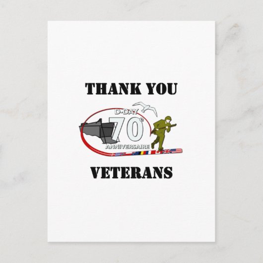 Danke Veteranen - Thank you veterans Postkarte (Vorderseite)