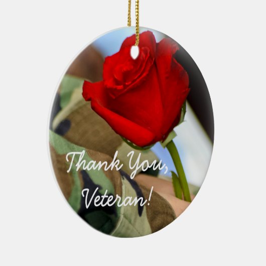 Danke Veteranen-Verzierung Keramikornament (Rechts)