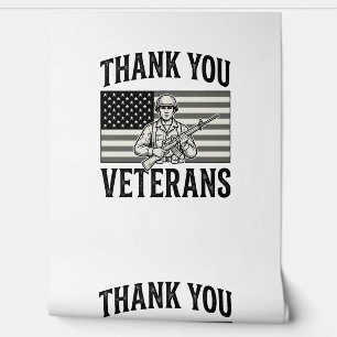 Danke Veteranen Vintage-Flagge Soldat Shirt Desi Tapete