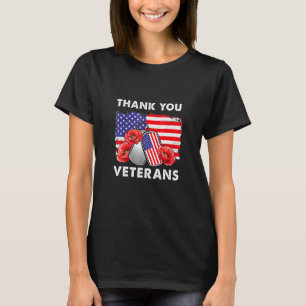 Danke Veterans Combat Boots Poppy Blume Veter T-Shirt