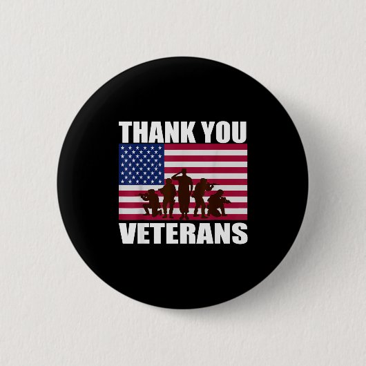 Danke veterans day Gedenktag  Button (Vorderseite)
