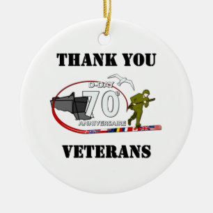 Danke, Veterans. Keramik Ornament