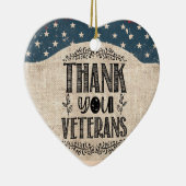 Danke Veterans Keramik Ornament (Rechts)
