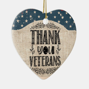 Danke Veterans Keramik Ornament