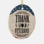 Danke Veterans Keramik Ornament (Rechts)