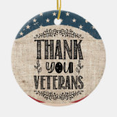 Danke Veterans Keramik Ornament (Vorne)