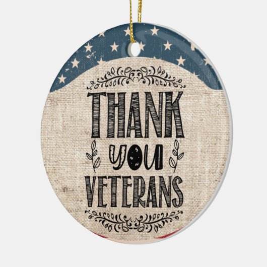 Danke Veterans Keramik Ornament (Links)