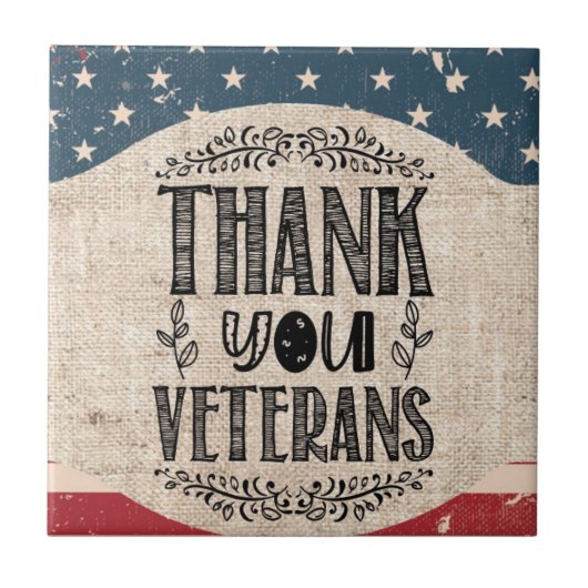 Danke Veterans Keramik Tile Fliese (Vorderseite)