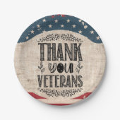 Danke Veterans Paper Plate Pappteller (Vorderseite)