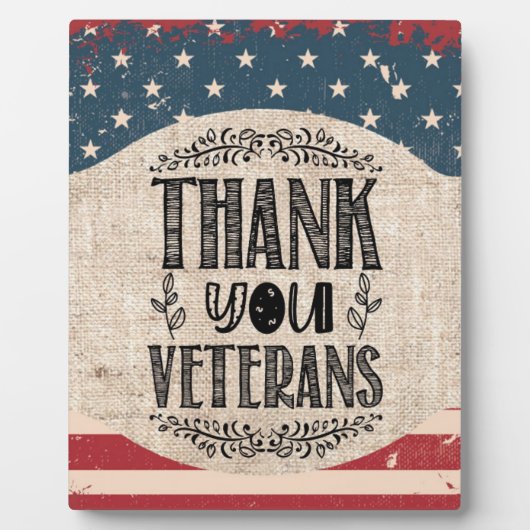 Danke Veterans Plaque Fotoplatte (Vorderseite)