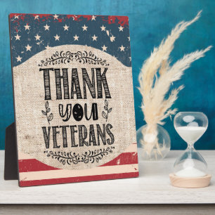 Danke Veterans Plaque Fotoplatte