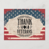 Danke Veterans Postcard Postkarte (Vorderseite)
