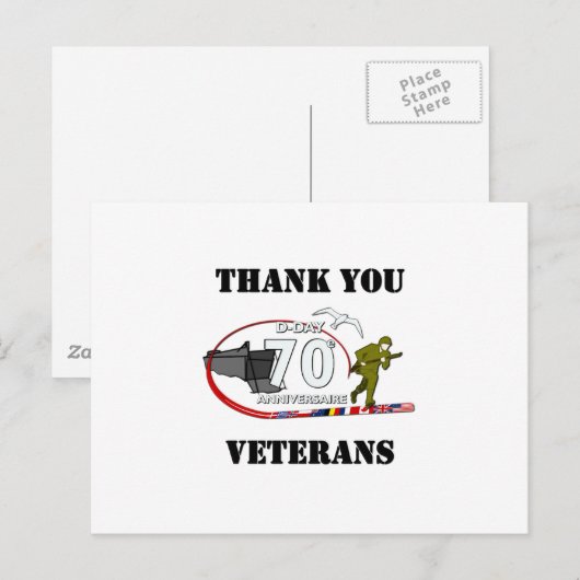 Danke, Veterans. Postkarte (Vorne/Hinten)