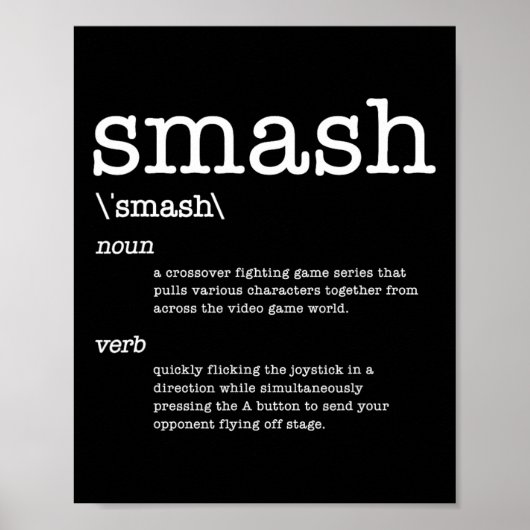 Danke Videospiele Smash Definition Videospiel Poster (Vorne)