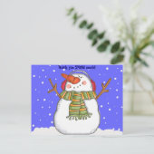 Danke, viel zu schneien (personifizieren Sie) Postkarte (Stehend Vorderseite)