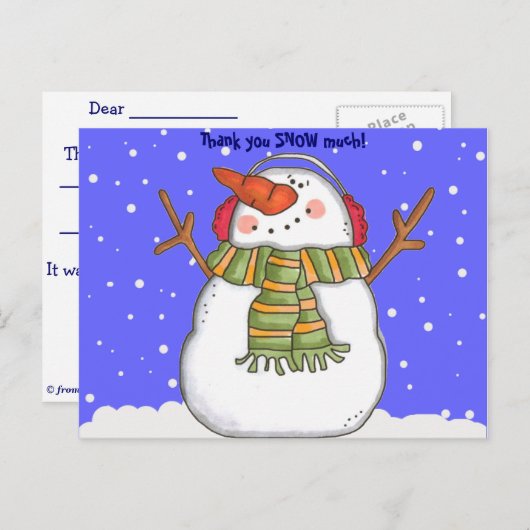 Danke, viel zu schneien (personifizieren Sie) Postkarte (Vorne/Hinten)