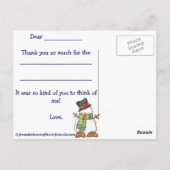 Danke, viel zu schneien (personifizieren Sie) Postkarte (Rückseite)