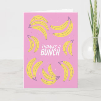Danke vielmals Süße Bananen Fett Rosa Gelb Karte