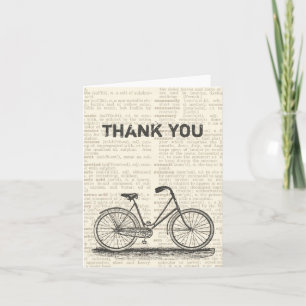 Danke Vintage Fahrrad Braunes Wörterbuch Seite