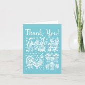 Danke! - Vintages Pyrex-Muster - Butterprint Dankeskarte (Vorderseite)