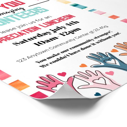 Danke Volunteers Poster (Ecke)