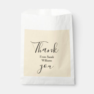 Danke von add name gelbe Pastell Boho Hochzeit Geschenktütchen