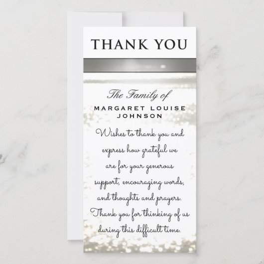 Danke von der Familie - Wasser-Glitzer (Vorderseite)