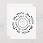 "Danke von ganzem Herzen" Dankeskarte (Vorne/Hinten)