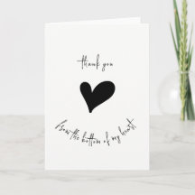 Danke von Herzen Minimalistische Karte