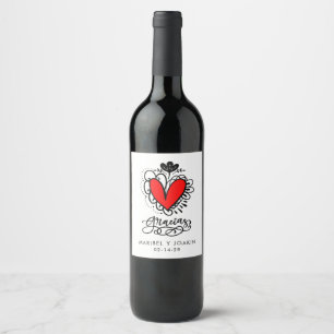 Danke-von-Herzen-Weinlabel Weinetikett