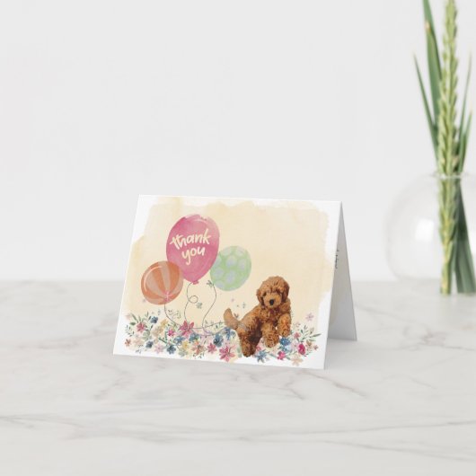 Danke von Ihnen und Ihrem Goldendoodoler Welpen (Vorderseite)