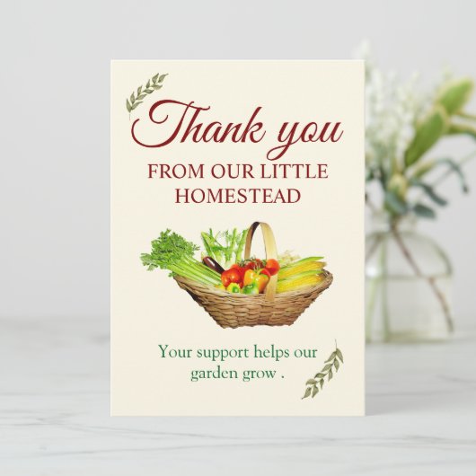 Danke von unserem kleinen Haus (Stehend Vorderseite)