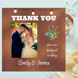 Danke von unserer Backyard Wedding