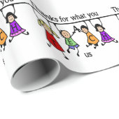 Danke, was Sie US Fun Teacher Art beigebracht habe Geschenkpapier (Rolleneckpunkt)