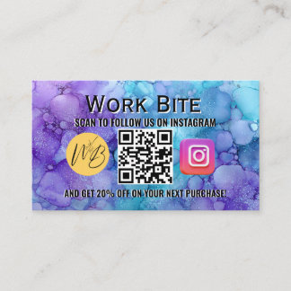 Danke Wasserfarbe Geschäft Instagram QR-Code Rabattkarte
