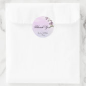Danke Wasserfarben-Blume Runder Aufkleber (Tasche)