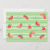 Danke Wassermelone Aquarell 1. Geburtstagsfoto (Rückseite)