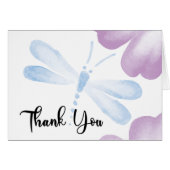 Danke, Watercolor Dragonfly Card - Anpassen (Vorderseite (Horizontal))