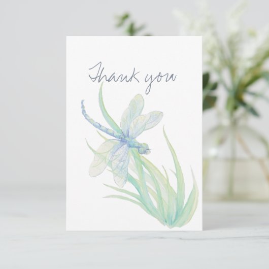 Danke Watercolor Dragonfly Nature Art (Stehend Vorderseite)