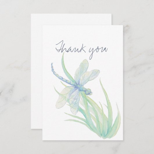 Danke Watercolor Dragonfly Nature Art (Vorne/Hinten)