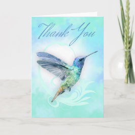 Danke - Watercolor Hummingbird Print Card