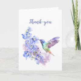 Danke Watercolor-Kolibri-Blumenkunst