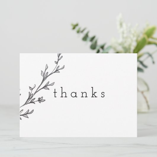 Danke Watercolor Leaf (Stehend Vorderseite)