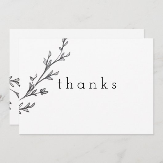 Danke Watercolor Leaf (Vorne/Hinten)